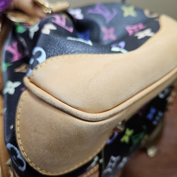 Auth louis vuitton Courtney Multicolor Pm / Mm Black - Picture 9 of 14